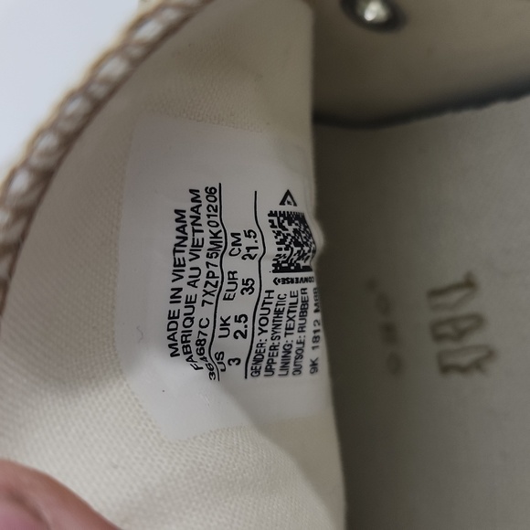 Converse All Star Chuck Taylor Sneakers Shoes Gold Sparkle Glitter Youth Sz 3 - Picture 14 of 14